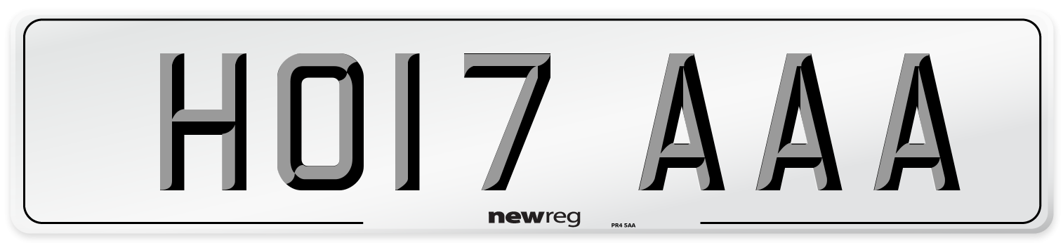 HO17 AAA Number Plate from New Reg